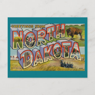 Grüße aus North Dakota Postkarte