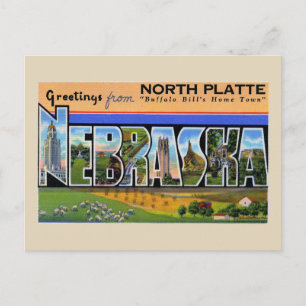 Grüße aus North Platte, Nebraska Vintage Postkarte