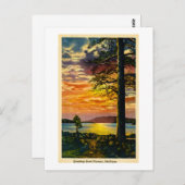 Grüße aus Norwegen, Michigan - Vintag Postkarte (Vorne/Hinten)