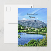 Grüße aus Norwegen Postkarte (Vorne/Hinten)