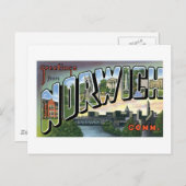 Grüße aus Norwich, Connecticut Postkarte (Vorne/Hinten)