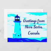 Grüße aus Nova Scotia Canada Lighthouse Postkarte (Vorne/Hinten)