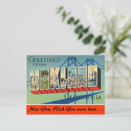 Grüße aus Oakland Postkarte (Stehend Vorderseite)