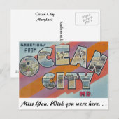 Grüße aus Ocean City, Maryland Postkarte (Vorne/Hinten)