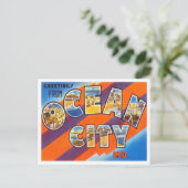 Grüße aus Ocean City, Maryland Vintage Travel Postkarte (Stehend Vorderseite)