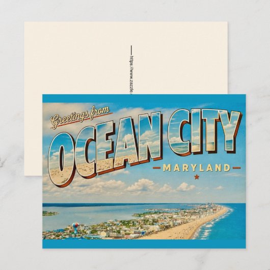 Grüße aus Ocean City MD Postkarte (Vorne/Hinten)