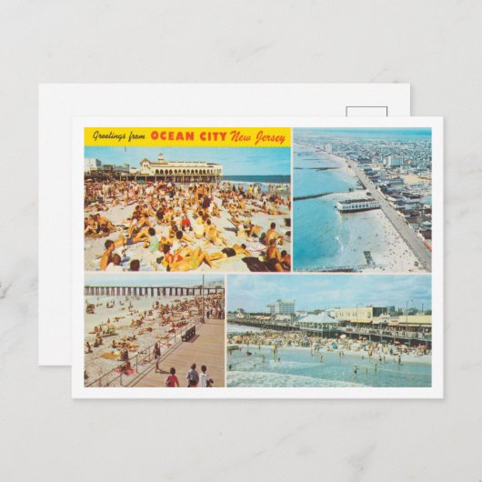 Grüße aus Ocean City, New Jersey Travel Postkarte (Vorne/Hinten)