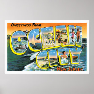 Grüße aus Ocean City, NJ Poster
