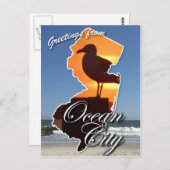 Grüße aus Ocean City, NJ Postkarte (Vorne/Hinten)