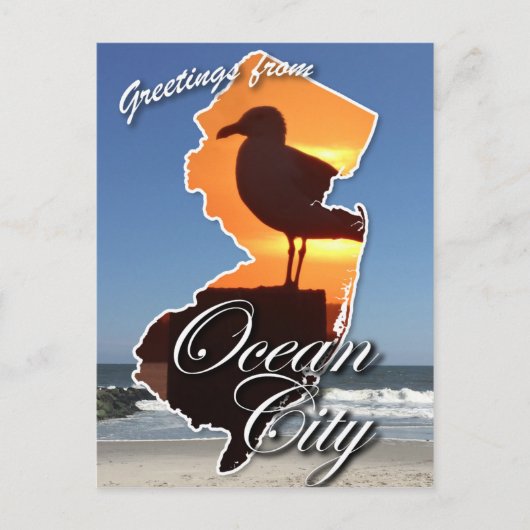 Grüße aus Ocean City, NJ Postkarte (Vorderseite)