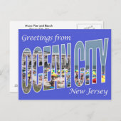 Grüße aus Ocean City Postkarte (Vorne/Hinten)