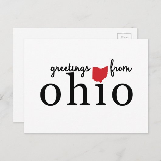 Grüße aus Ohio Postkarte (Vorne/Hinten)