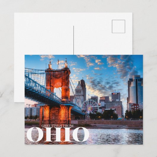 Grüße aus Ohio Postkarte (Vorne/Hinten)