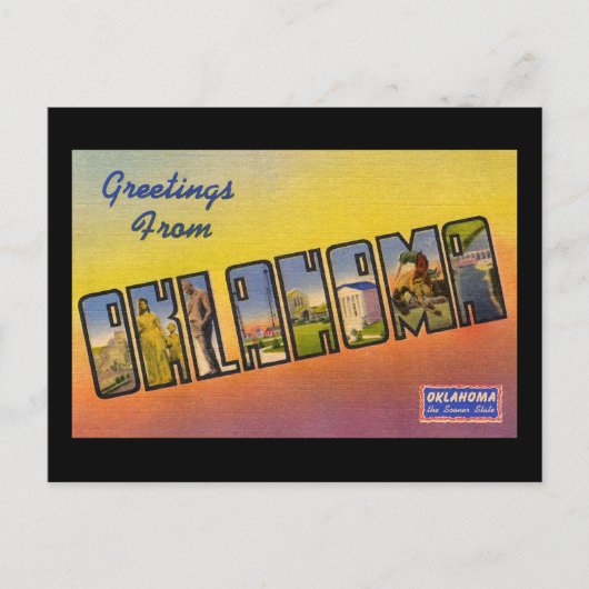 Grüße aus Oklahoma Postkarte (Vorderseite)