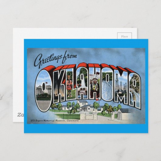 Grüße aus Oklahoma Postkarte (Vorne/Hinten)