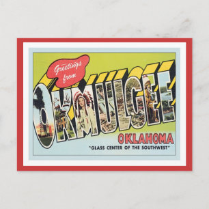 Grüße aus Okmulgee Oklahoma Postkarte