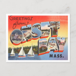 Grüße aus Onset Bay, Massachusetts Reise Postkarte