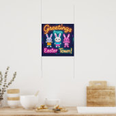 Grüße aus Osterstadt Bunnies Poster (Küche)