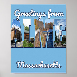 Grüße aus Palmer Massachusetts Fotoabzug – Poster