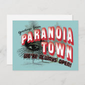 Grüße aus Paranoia Stadt Postkarte (Vorne/Hinten)