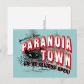 Grüße aus Paranoia Stadt Postkarte (Vorne/Hinten)