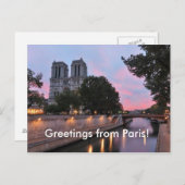 Grüße aus Paris! Postkarte (Vorne/Hinten)