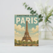 Grüße aus Paris Postkarte (Stehend Vorderseite)