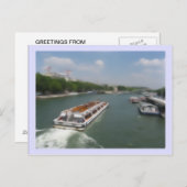 Grüße aus Paris (Seine-Fluss) Postkarte (Vorne/Hinten)
