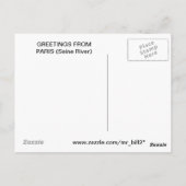 Grüße aus Paris (Seine-Fluss) Postkarte (Rückseite)