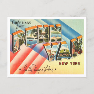 Grüße aus Penn Yan, New York, Finger Lakes Postkarte