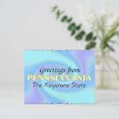 Grüße aus Pennslyvania Postkarte (Stehend Vorderseite)