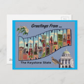 Grüße aus Pennsylvania Postkarte (Vorne/Hinten)