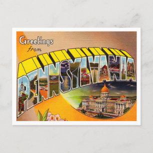 Grüße aus Pennsylvania Vintage Travel Postkarte