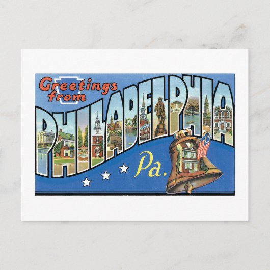 Grüße aus Philadelphia, PA Postkarte (Vorderseite)