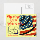 Grüße aus Philadelphia Postkarte (Vorne/Hinten)