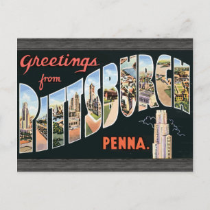 Grüße aus Pittsburgh Penna., Vintage Postkarte