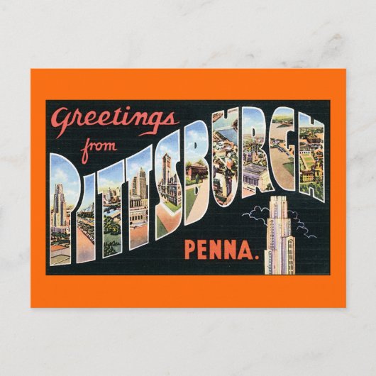 Grüße aus Pittsburgh, Pennsylvania Postkarte (Vorderseite)