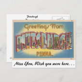 Grüße aus Pittsburgh, Pennsylvania Postkarte (Vorne/Hinten)