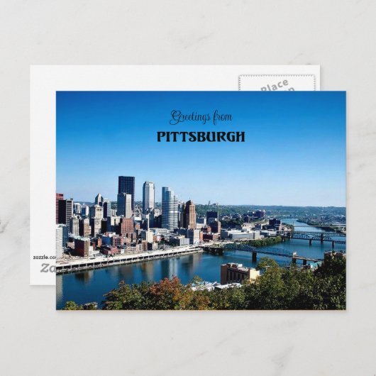 Grüße aus Pittsburgh Postkarte (Vorne/Hinten)