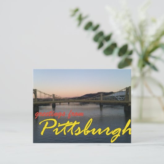 Grüße aus Pittsburgh Postkarte (Stehend Vorderseite)