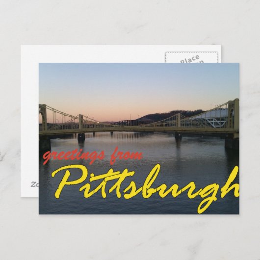 Grüße aus Pittsburgh Postkarte (Vorne/Hinten)