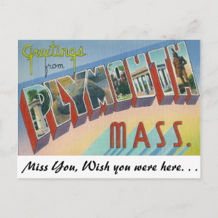 Grüße aus Plymouth, Massachusetts Postkarte