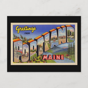 Grüße aus Portland Maine Postkarte