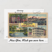Grüße aus Portland, Maine Postkarte (Vorne/Hinten)