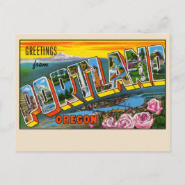 Grüße aus Portland, Oregon Grossbuchstaben Postkarte
