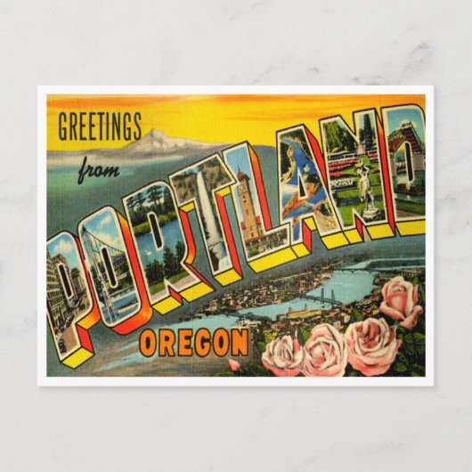 Grüße aus Portland, Oregon Postkarte (Vorderseite)