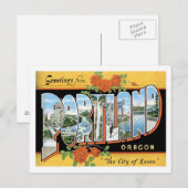 Grüße aus Portland Oregon US City Postkarte (Vorne/Hinten)