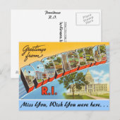 Grüße aus Providence Postkarte (Vorne/Hinten)