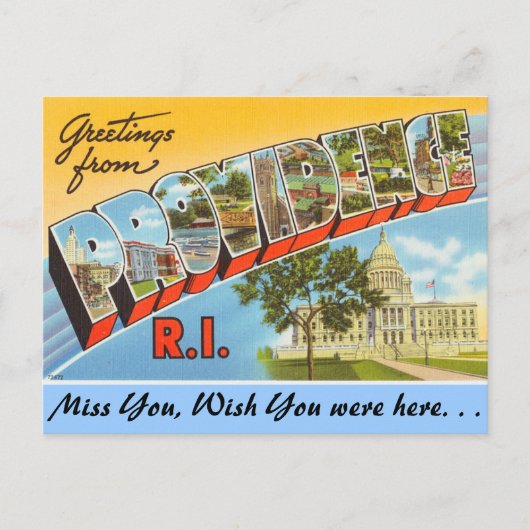 Grüße aus Providence Postkarte (Vorderseite)
