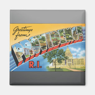 Grüße aus Providence R.I., Vintage Magnet